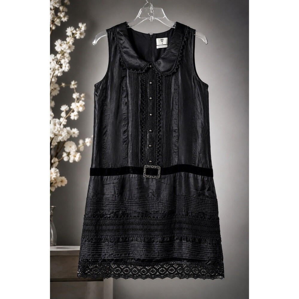 Anna Sui Target 20th Anniversary Collection Seersucker Lace Shift Dress Large